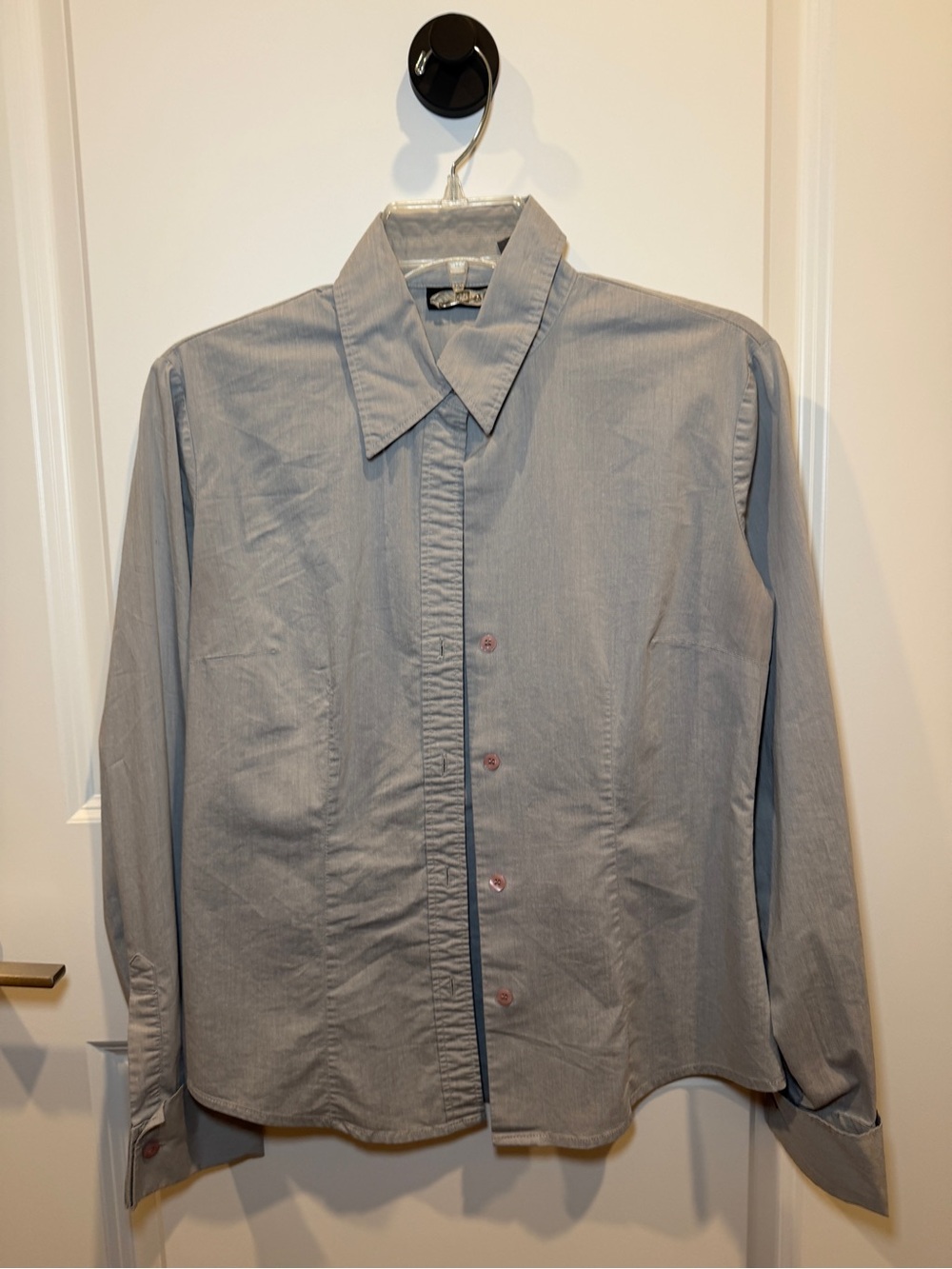 Classic Men's Light Gray Button-Up Shirt